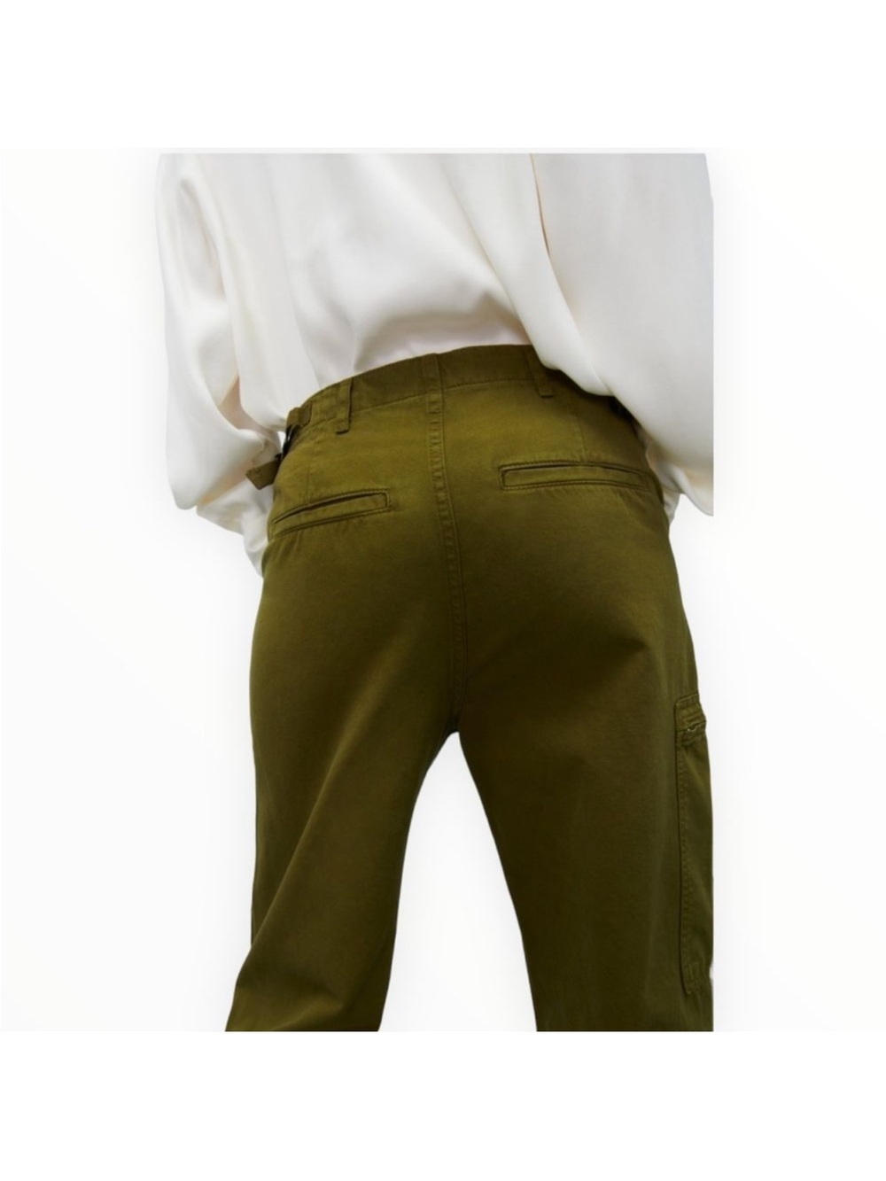 Zara The Macy Cargo Trousers Khaki Green - Picture 16 of 16